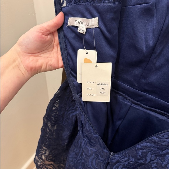 NWT 💡 blue lace dress (updated photos, posting) - Picture 6 of 9